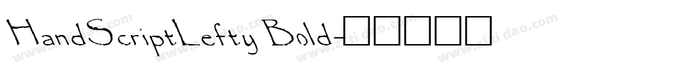 HandScriptLefty Bold字体转换